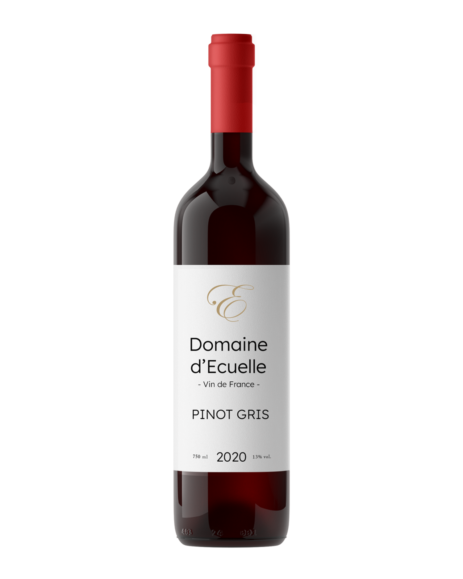 Image d'une bouteille de vin rouge Pinot gris de 2020