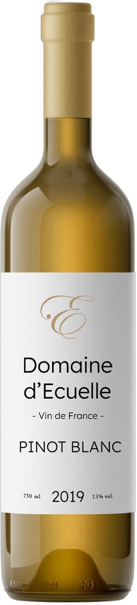 Image d'une bouteille de vin blanc Pinot blanc de 2019